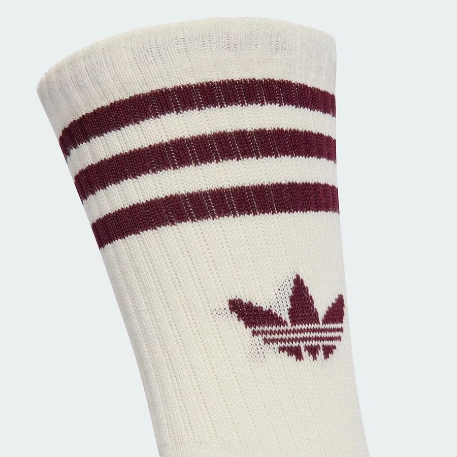 Носки ADIDAS ORIGINALS темно-коричневого и белого цвета — фото 2