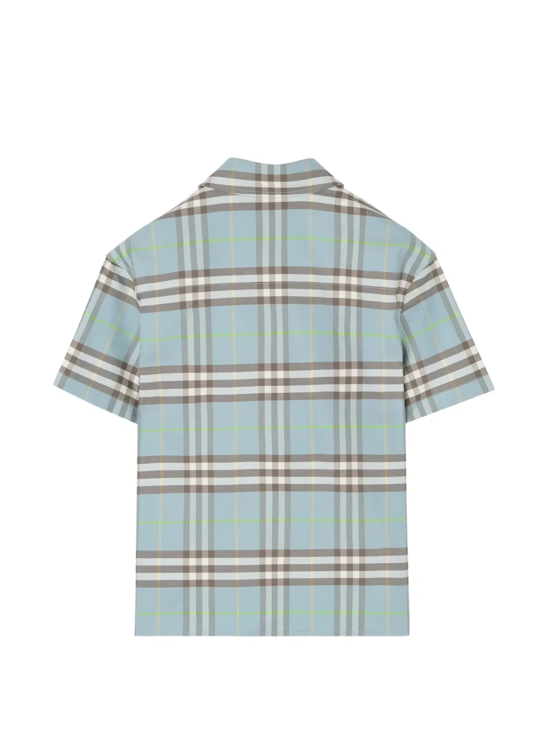 Оксфордская рубашка в клетку, хлопок Burberry, синий — фото 2