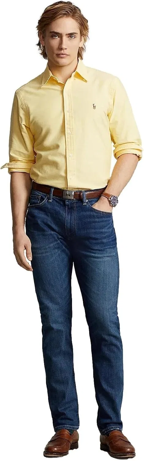 Мужская классическая рубашка с принтом Classic Fit Plaid POLO RALPH LAUREN, Ralph Lauren Bsr Yellow — фото 4
