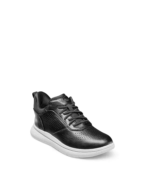 Детские классические туфли для мальчиков на шнуровке Fleet Perf Toe Elastic Lace Jr Hands Free Florsheim Kids, черный