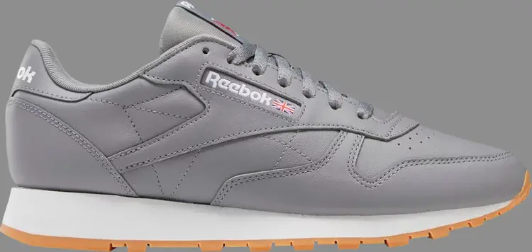 

Кроссовки classic leather 'pure grey gum' Reebok, серый