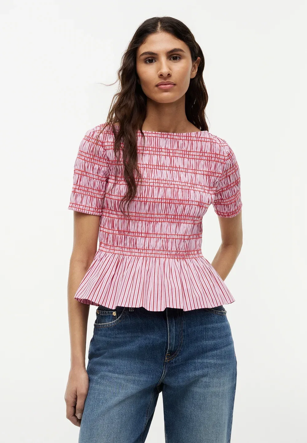 Вышивка в виде лодки - блузка Tommy Hilfiger, Pink