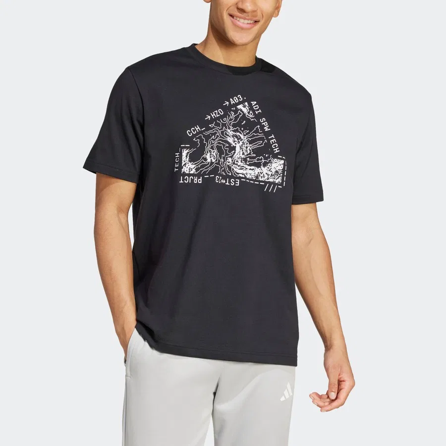 Футболка спортивная с длинным рукавом Ce Topo adidas, Черный — фото 4
