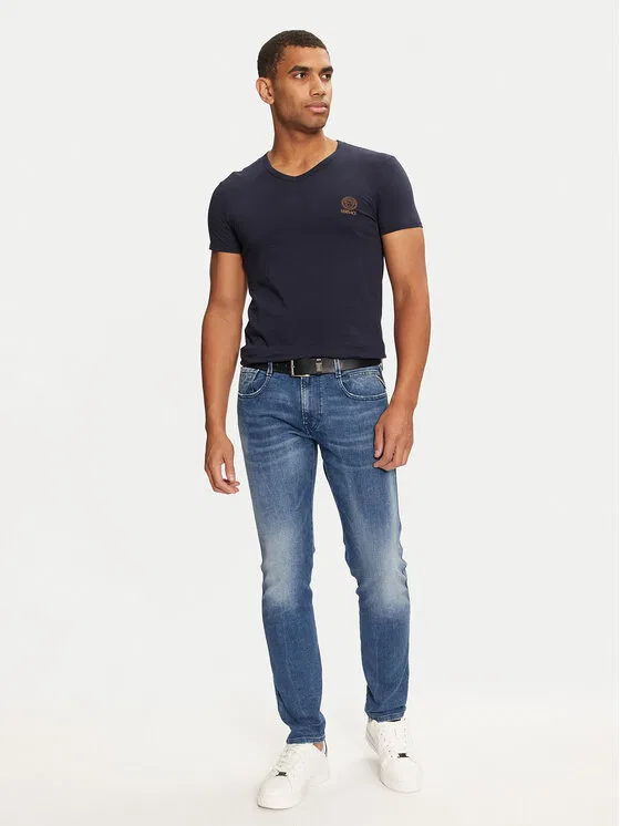 Футболка regular fit Versace, темно-синий — фото 2