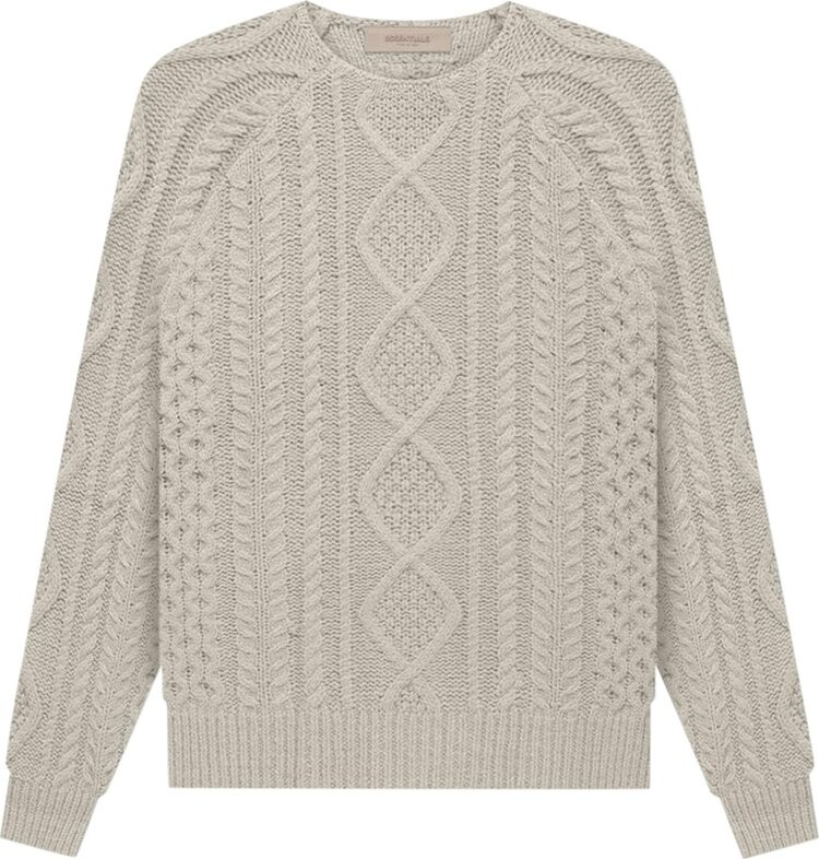

Джемпер Fear of God Essentials Cable Knit 'Smoke', серый