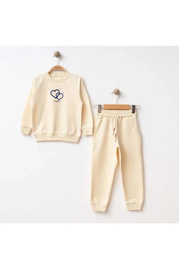 Детский комплект с принтом Happy Bebolly, Beige