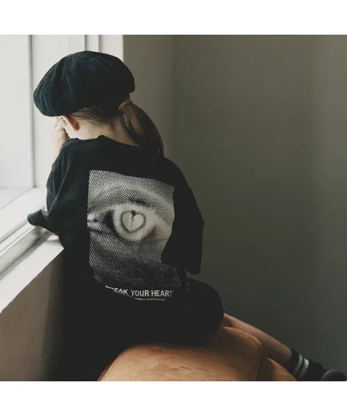 Детская футболка с фотопринтом Eyes Smoothy x BEDWIN, Белый — фото 3
