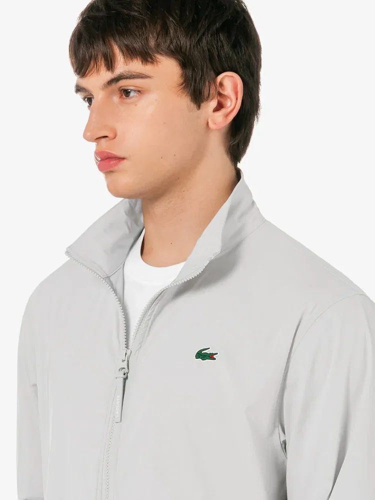 Куртка LACOSTE Stretch Woven Set Up Jacket, Silver — фото 2