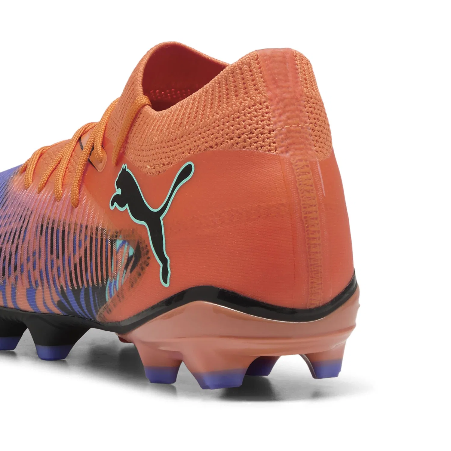 Детские кроссовки для девочек с подсветкой Future 8 Match PUMA, Orange And Black — фото 3