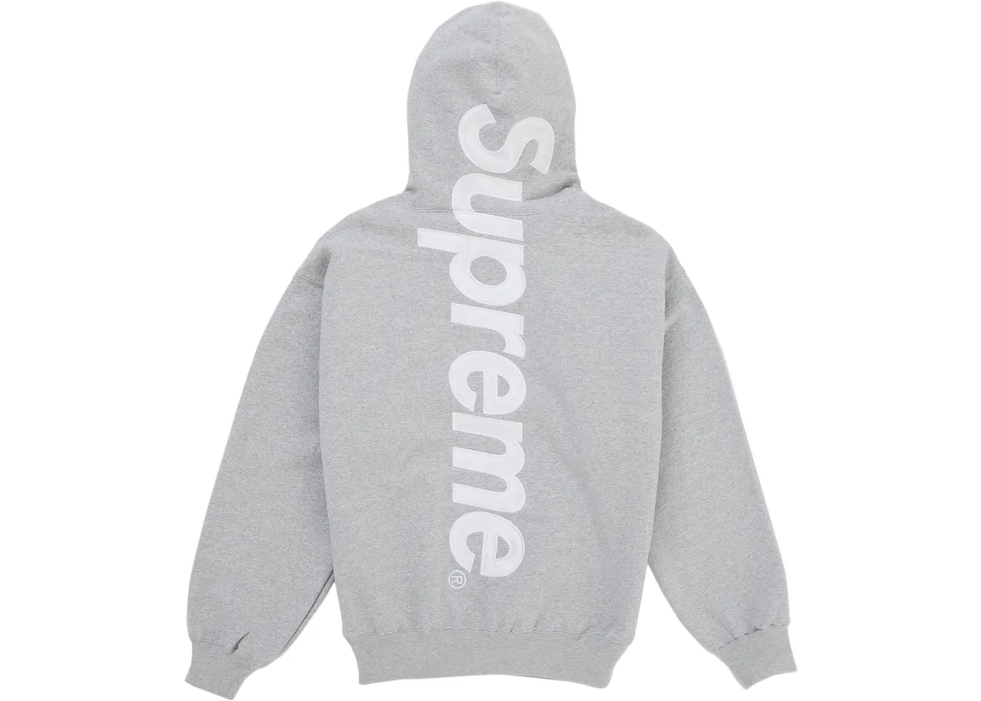 Мужской худи с аппликацией из атласа Supreme Sweatshirt (SS26), Heather Grey — фото 2
