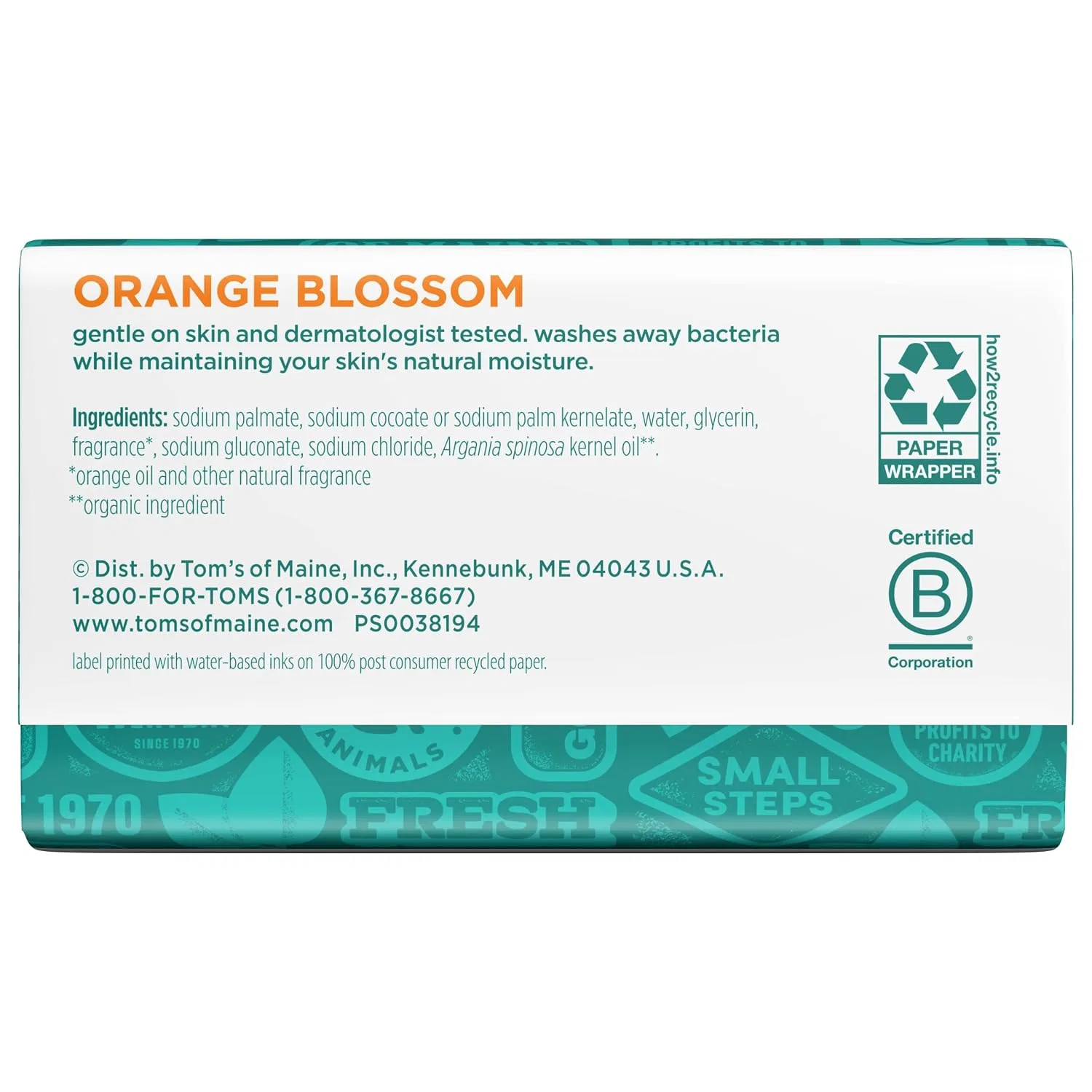 Мыло Solid Soap Bar Orange Blossom, Tom's of Maine, 5 oz — фото 2