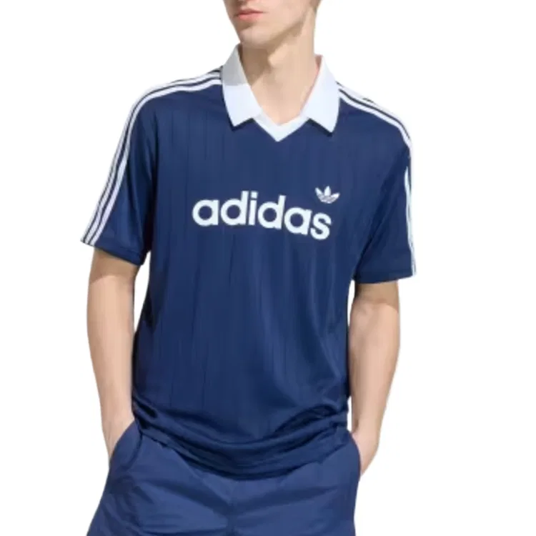 Мужская футболка с V-образным вырезом Adidas Originals, Midnight Indigo/White
