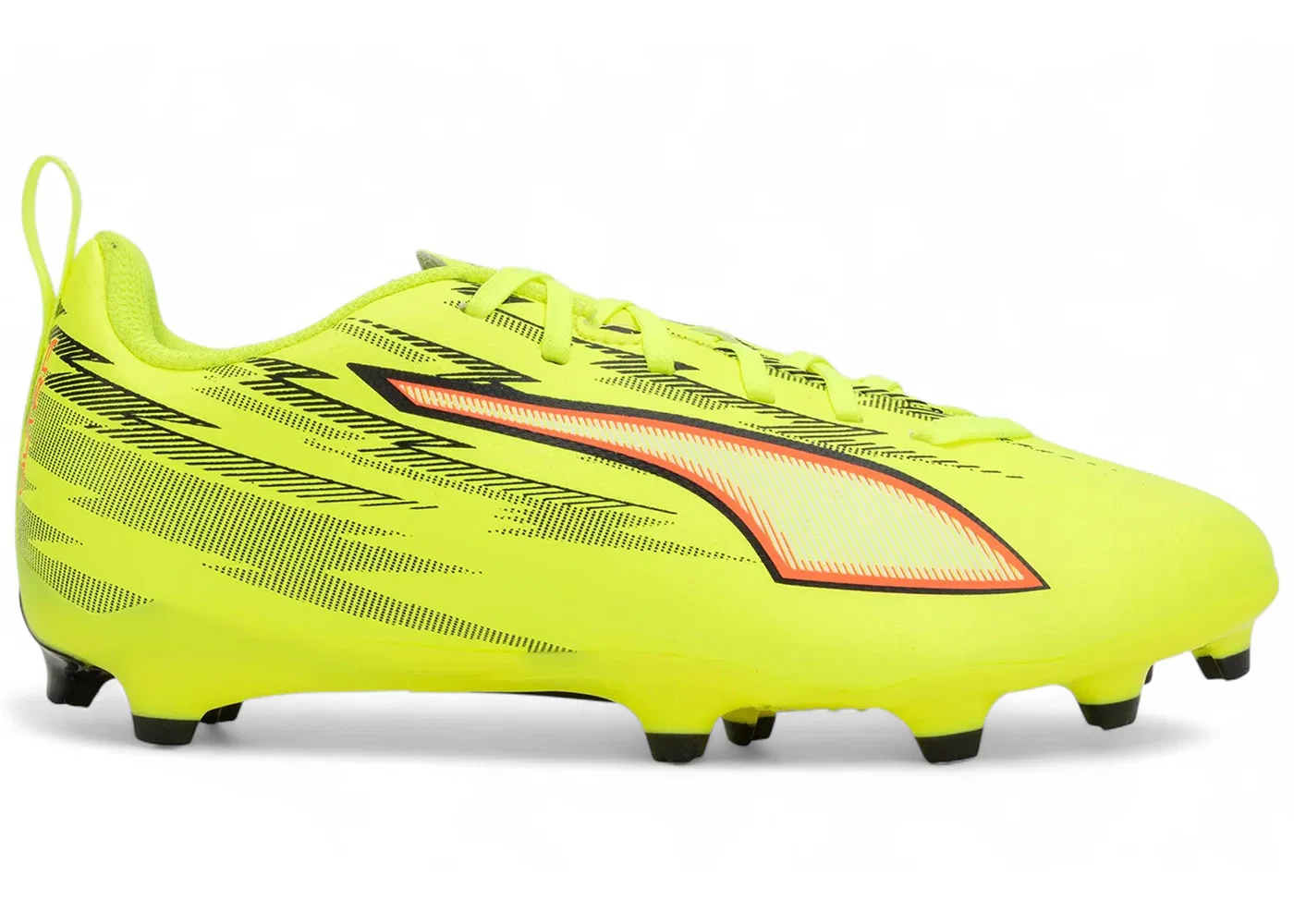Детские бутсы с шипами Puma Ultra 6 Play FG/AG Jr Puma, Yellow Alert/Puma Black/Glowing Red/Lime Squeeze