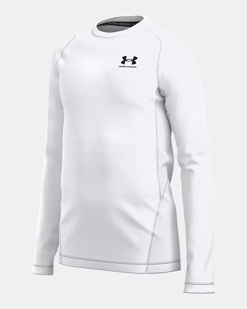 Лонгслив детский утепленный ColdGear UnderArmour, White/Black — фото 3