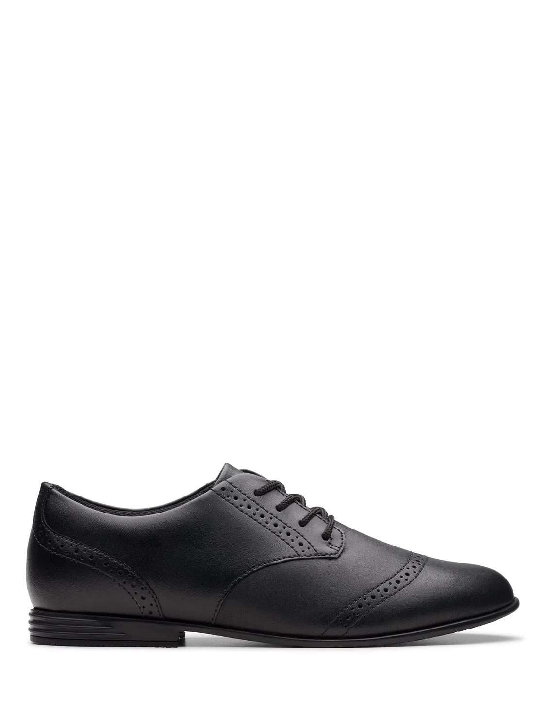 Туфли Clarks Finja Brogue, кожаные, черные