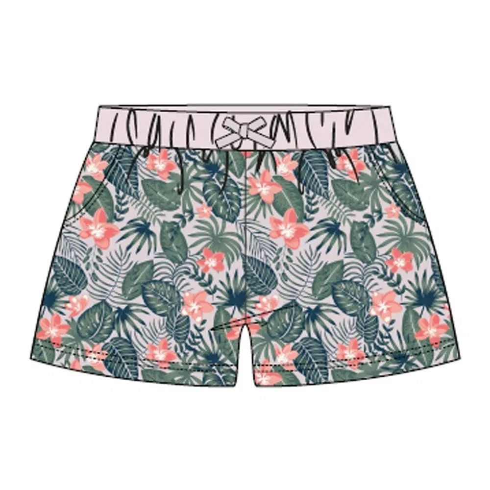 Детские шорты для девочек с принтом Flora Name it, Multicolor