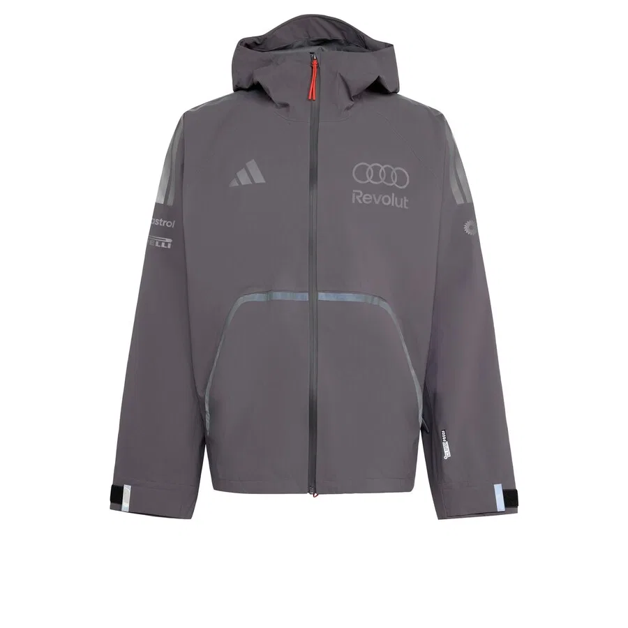 Куртка ADIDAS PERFORMANCE Performance Jacket 'Audi Formula One Team' в цветах Basalt Grey и Stone