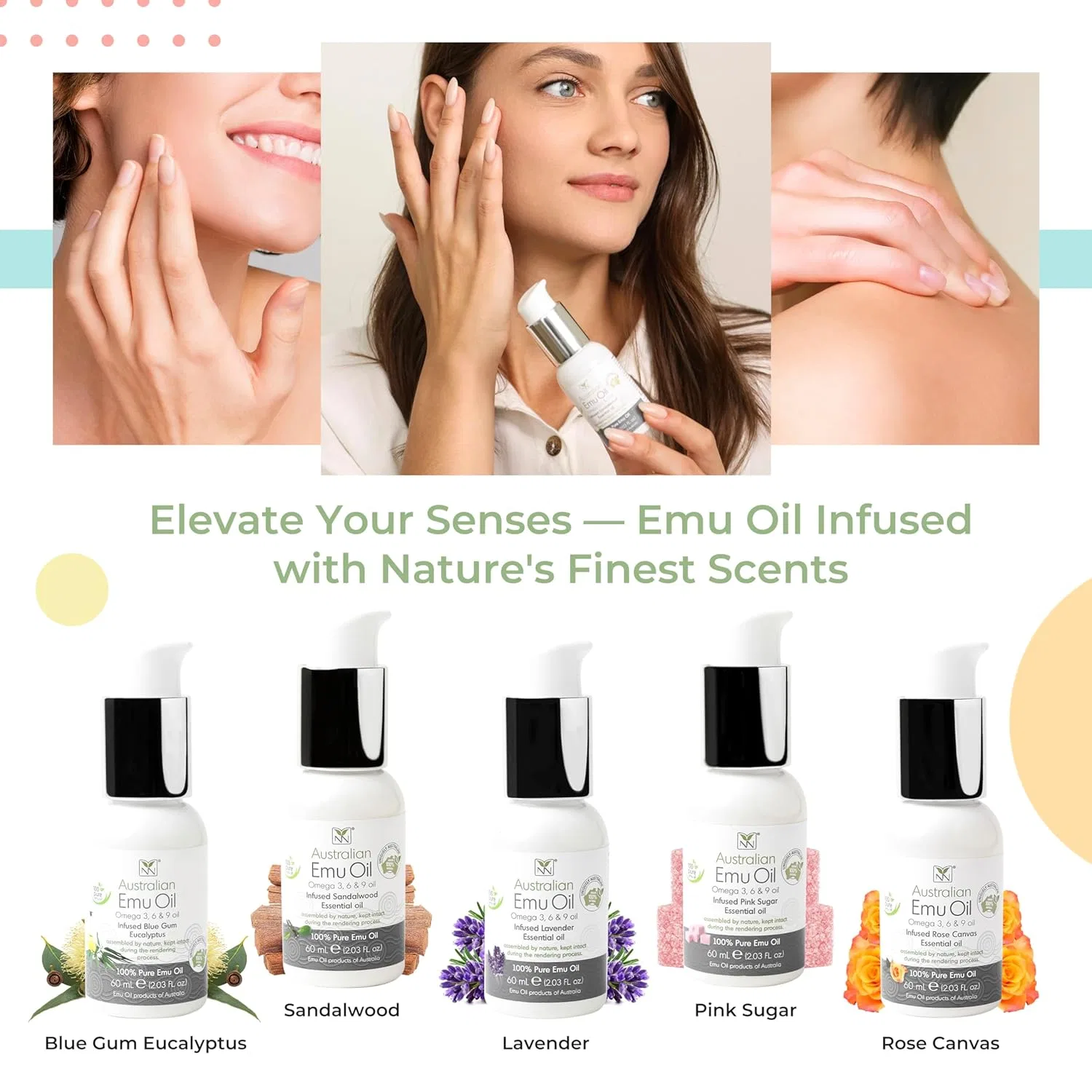 Масло для тела, лица и волос Emu Oil с эвкалиптом, 200 мл, Y Not Natural — фото 4