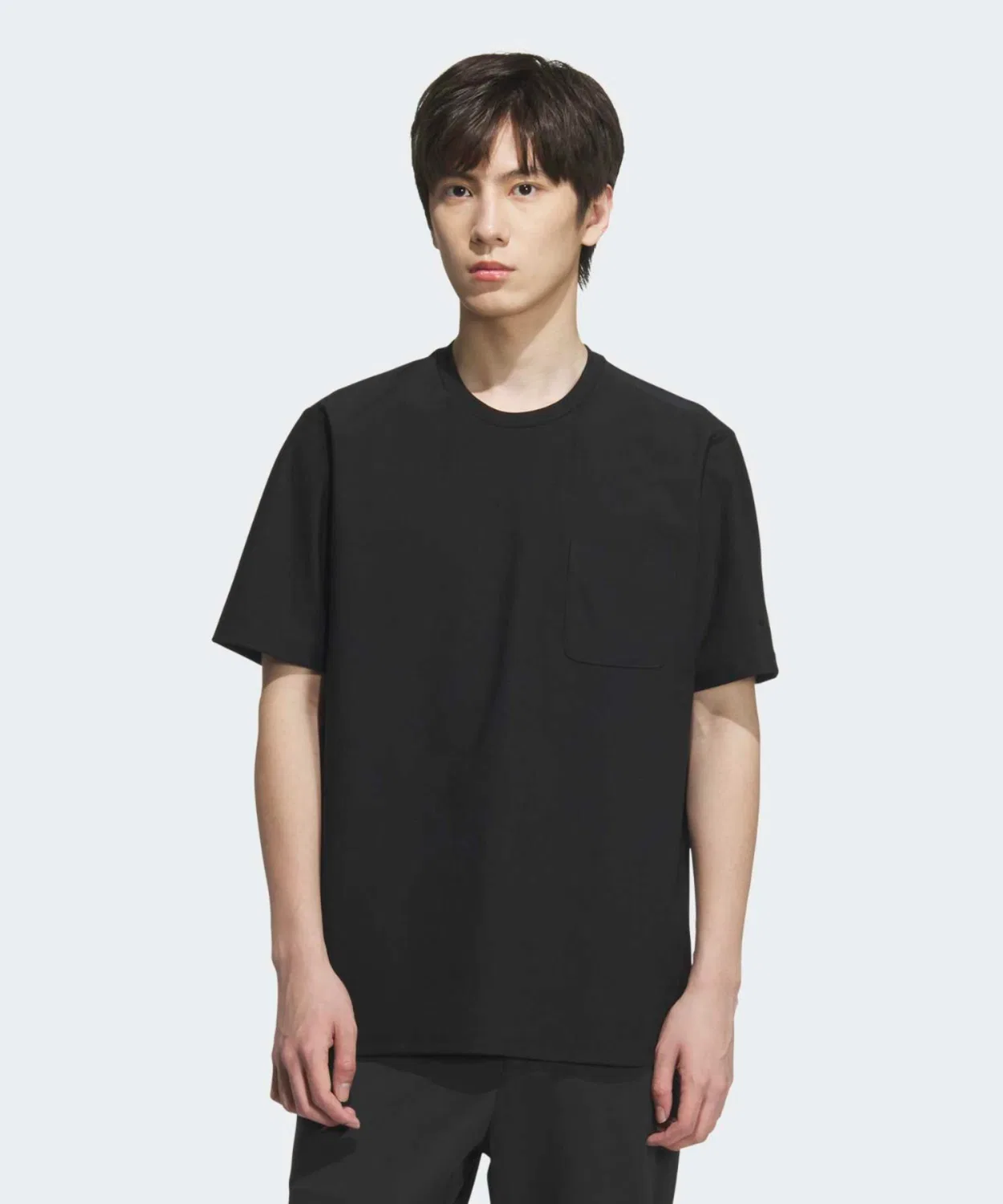 Мужская футболка с коротким рукавом с нагрудным карманом Adidas, Black