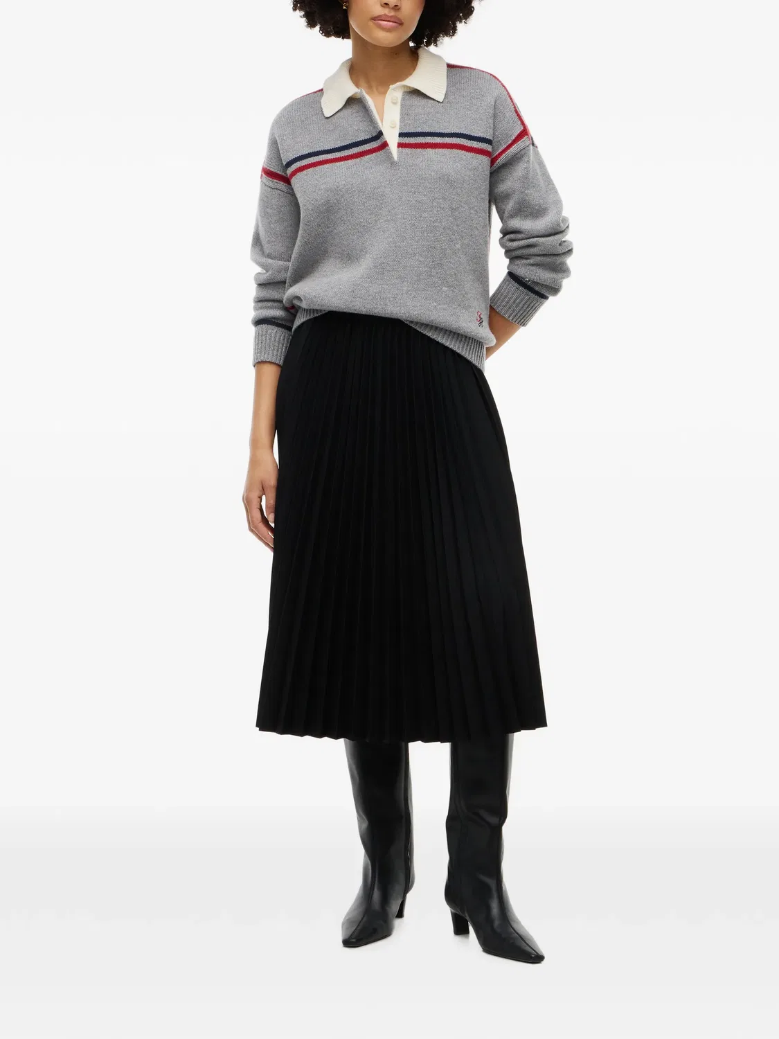 Плиссированная юбка миди Tommy Hilfiger, черный — фото 2