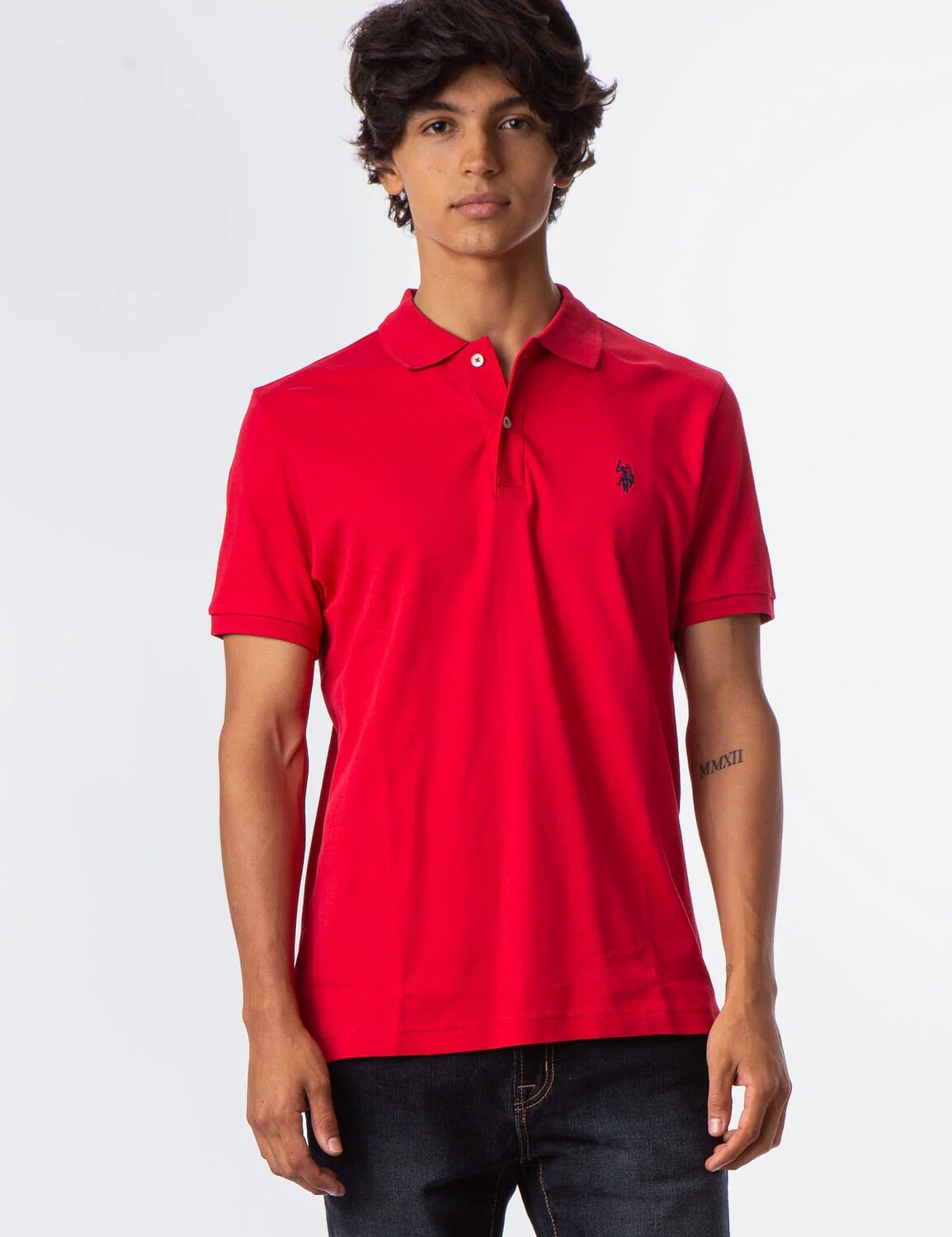 

Футболка поло U.S. Polo Assn. Solid Interlock, красный