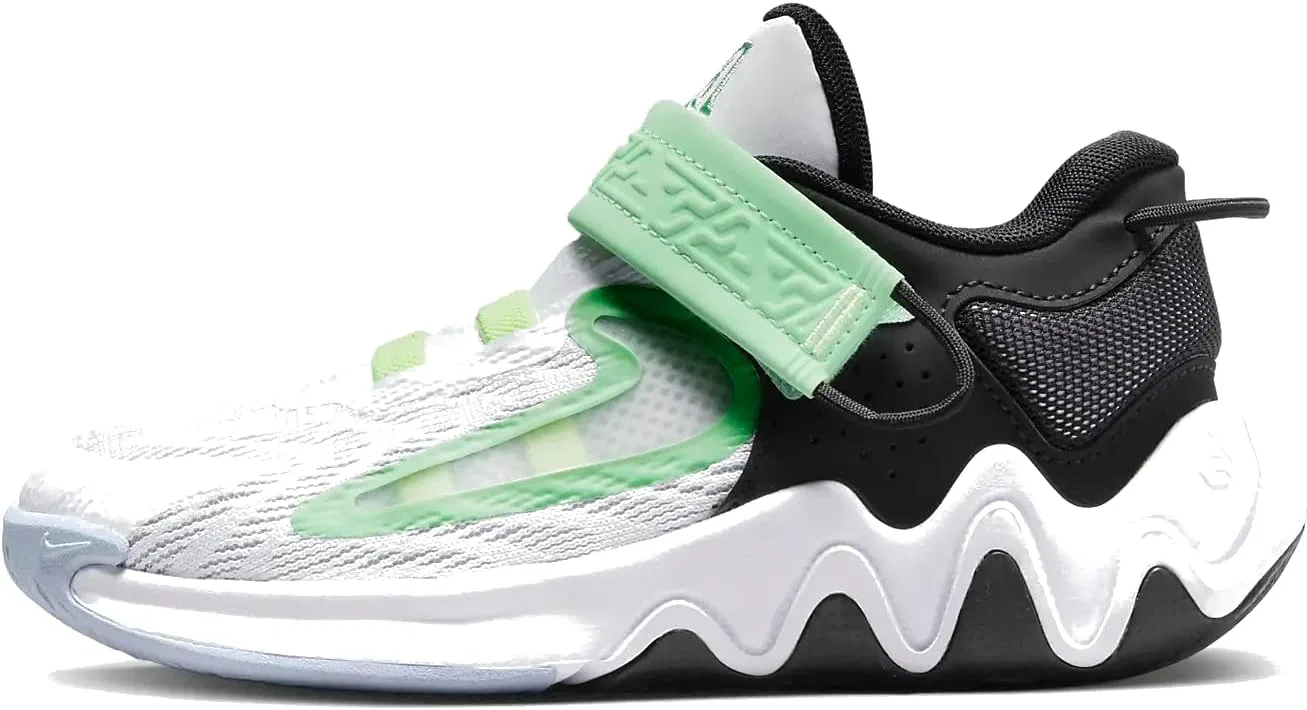 Детские кроссовки для мальчиков с высоким верхом Nike, White/Black-Barely Volt-Grey Fog