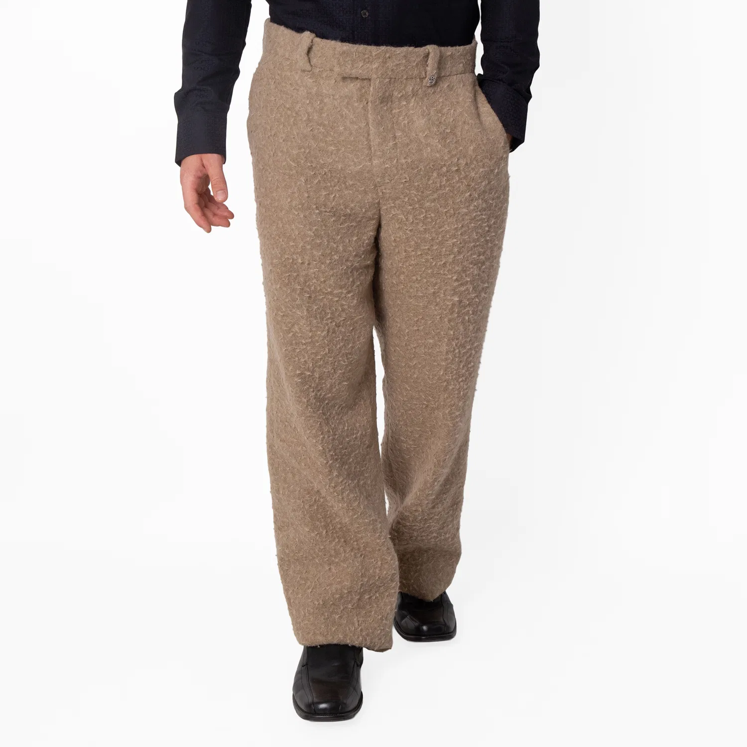 Брюки классические из льна и шерсти Linen Wool Blend Tailored Trousers Burberry, Clay