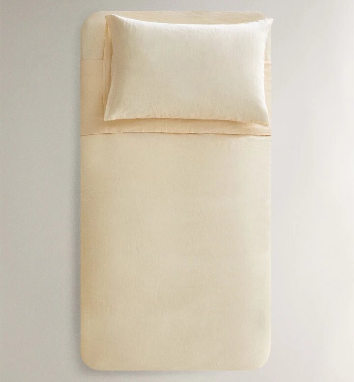 

Пододеяльник Zara Home Linen, персиковый