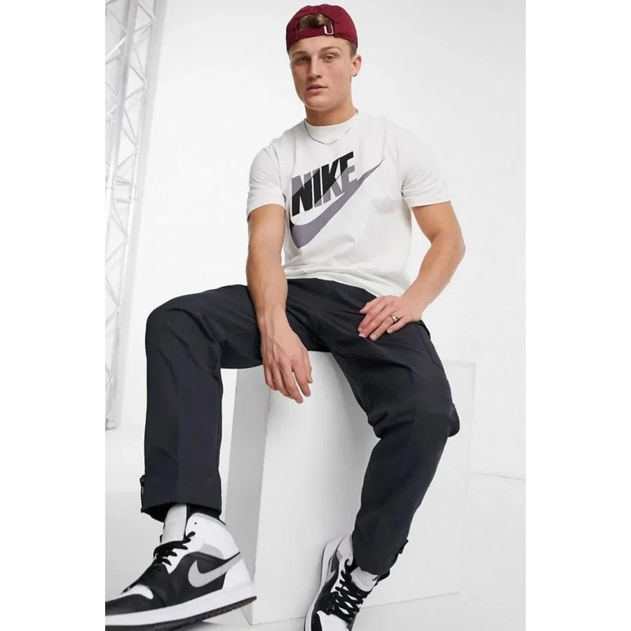 Футболка с коротким рукавом хлопковая Futura Block Logo Nike, Белый