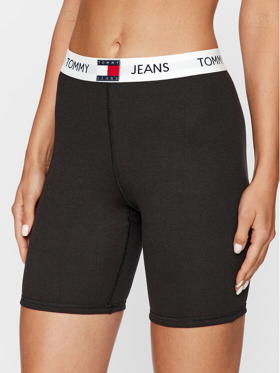 

Тканевые шорты узкого кроя Tommy Jeans, черный
