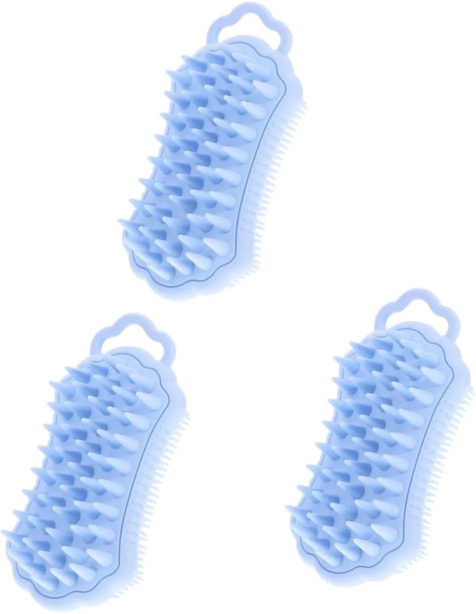 Набор силиконовых щеток для массажа головы и тела, 3 шт, Healvian, Blau
