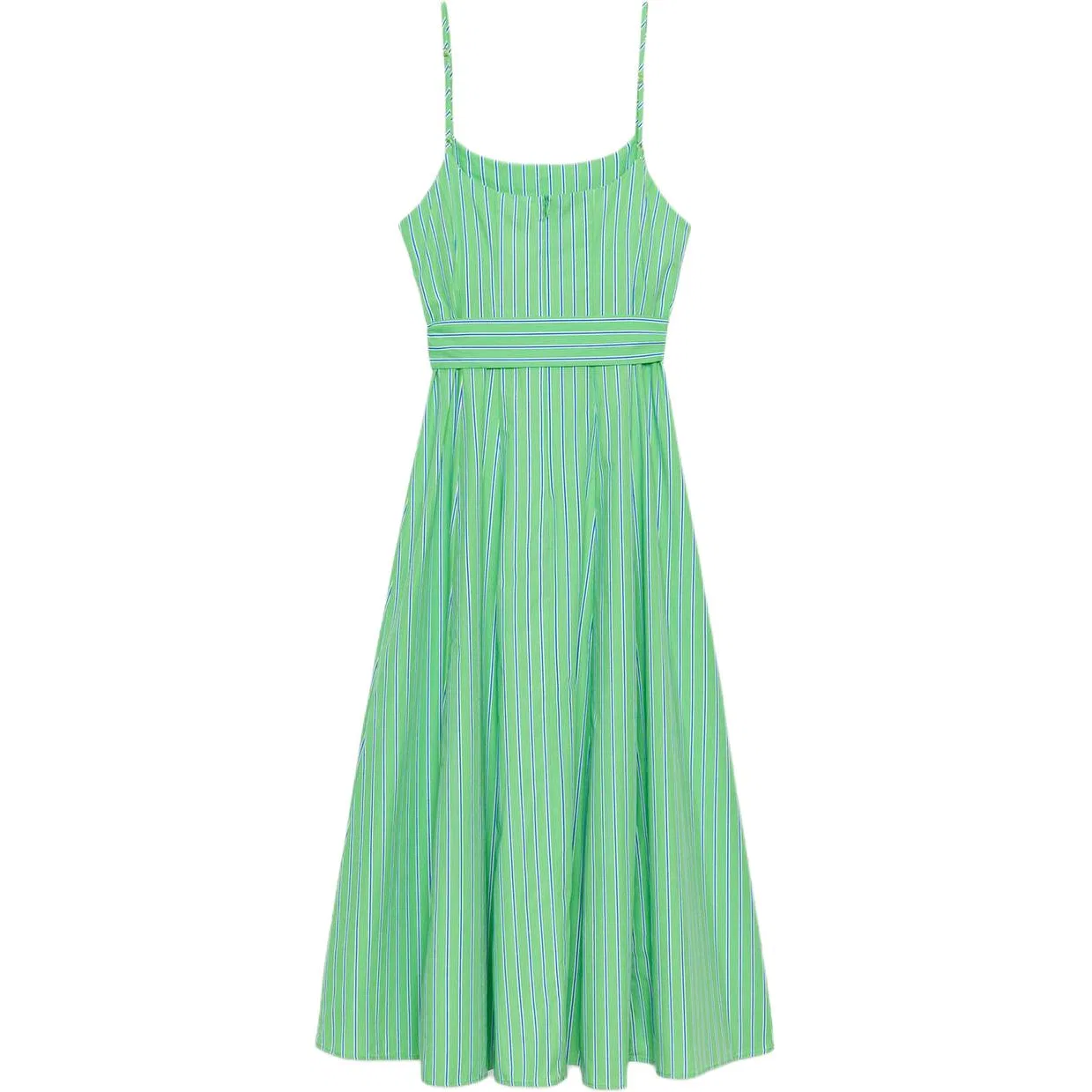 Женское платье-комбинация с принтом Green/Blue ZARA, Green/Blue — фото 3