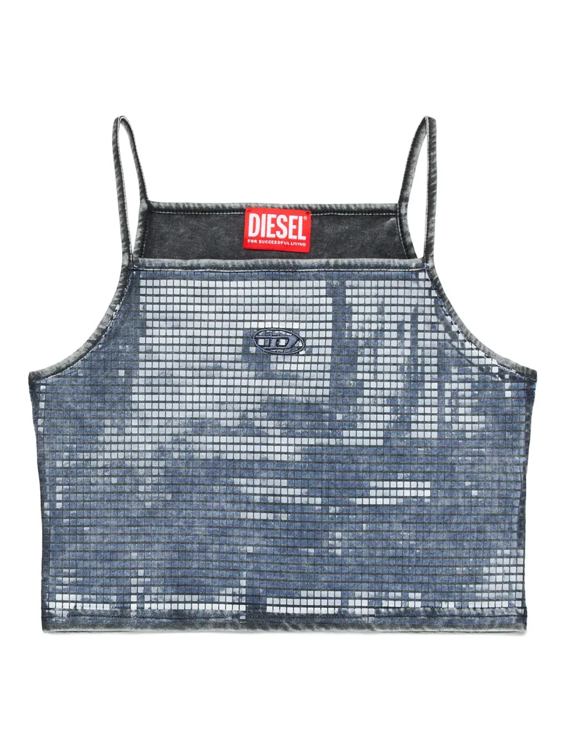 Топ с квадратным вырезом Diesel, синий