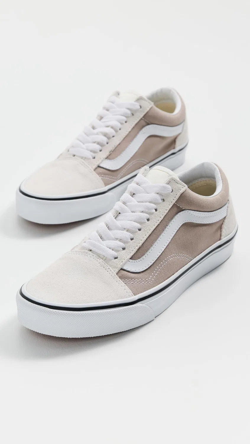 Детские кроссовки для мальчиков высокие Old Skool Vans, Wild Dove/Black — фото 4