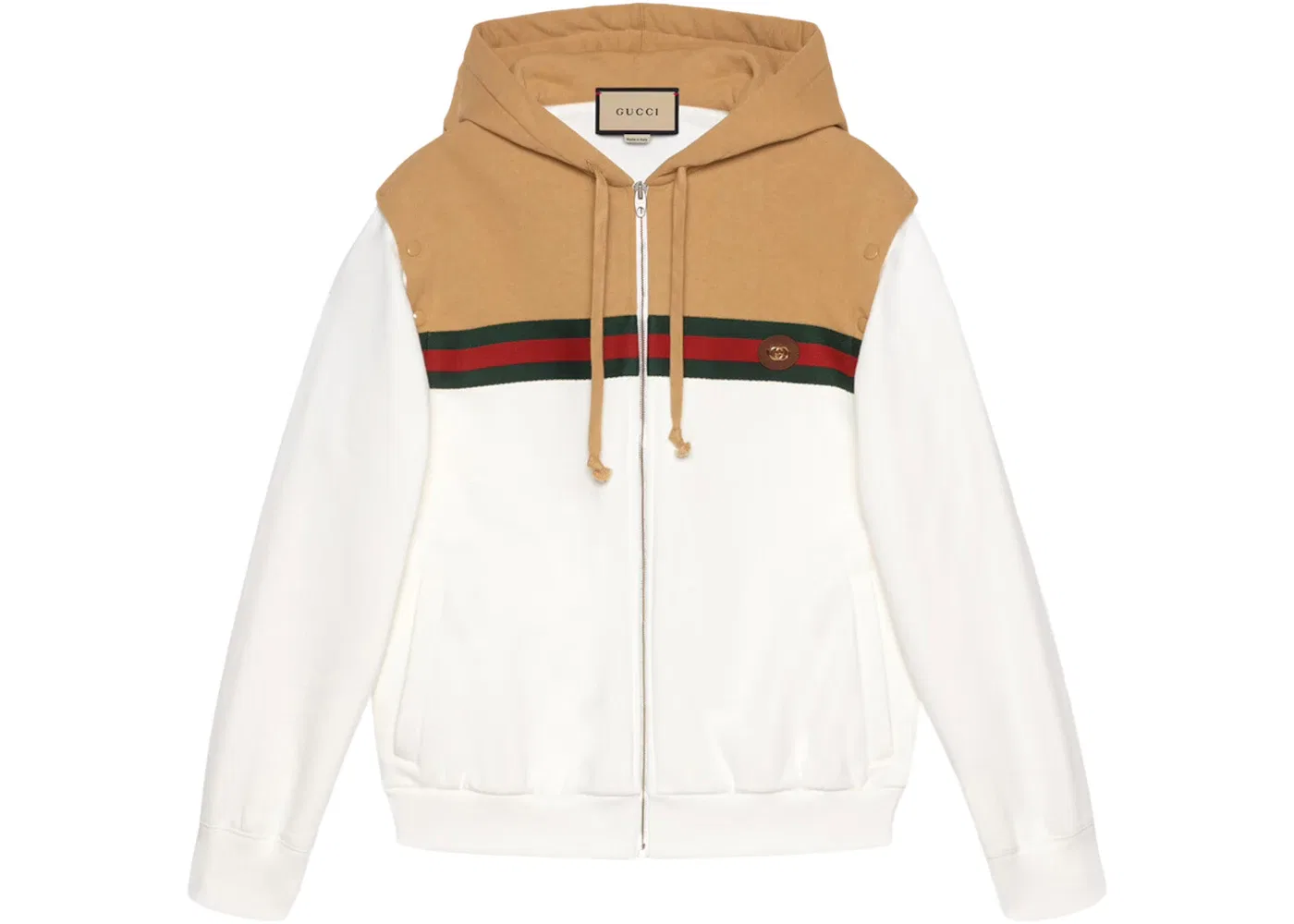 Мужской свитшот хлопковый Sweatshirt With Web Gucci, Camel/Ivory