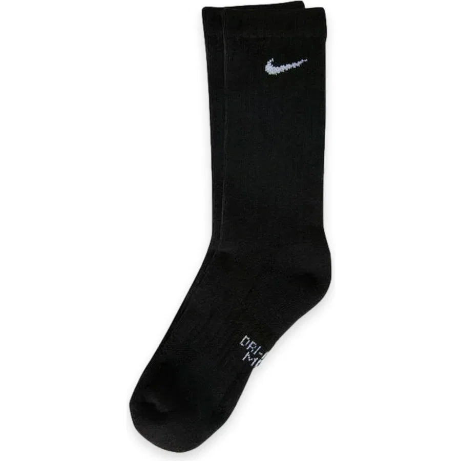 Комплект носков Nike Everyday Cushioned Crew Socks, 3 пары, Черный