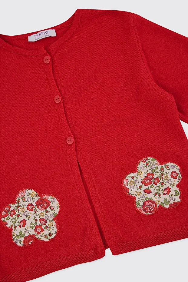Детский кардиган для девочек хлопковый Liberty fabric girls' knit cardigan Panço, 142334 — фото 3