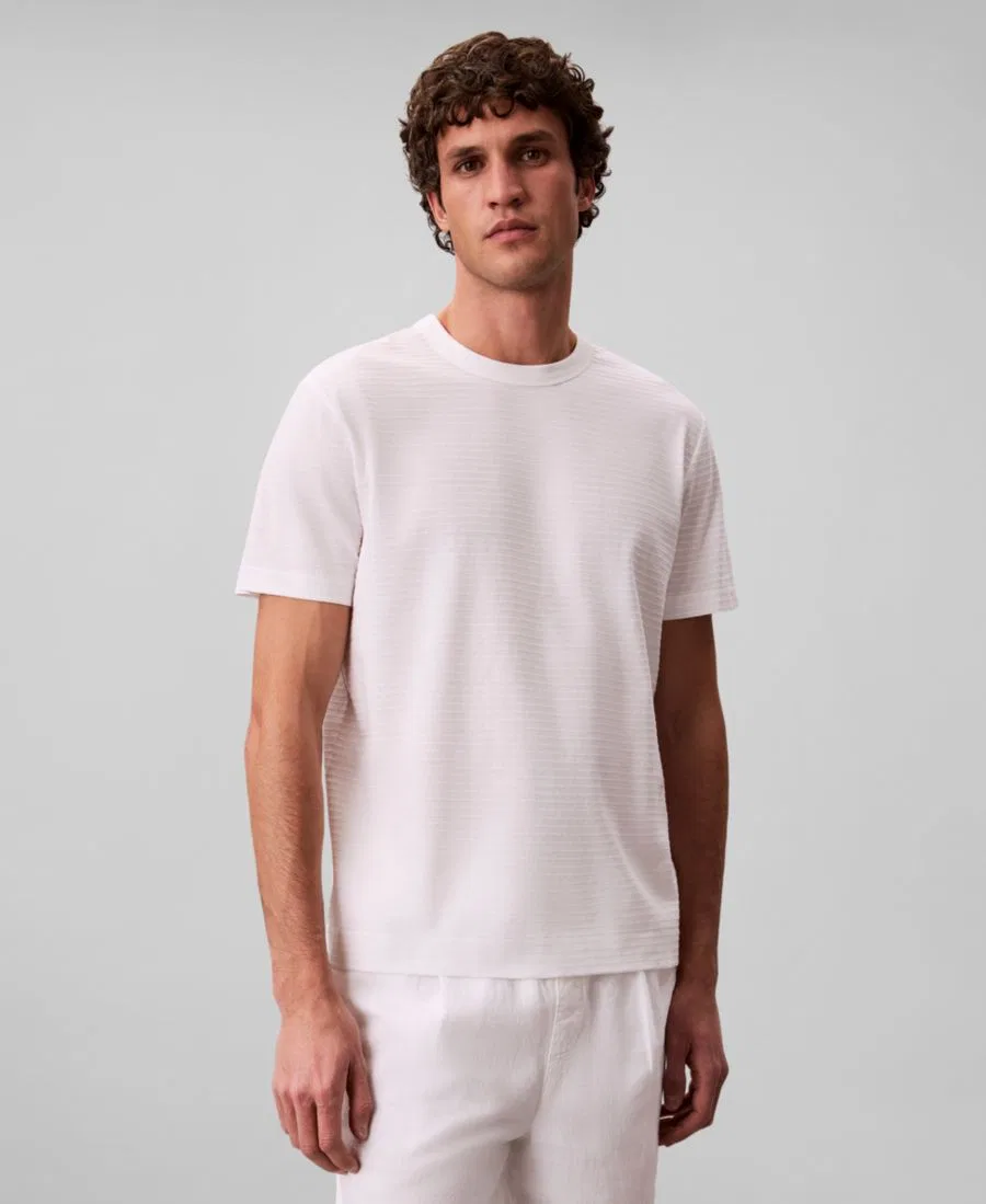 Мужская футболка с классическим вырезом Calvin Klein, Bright White