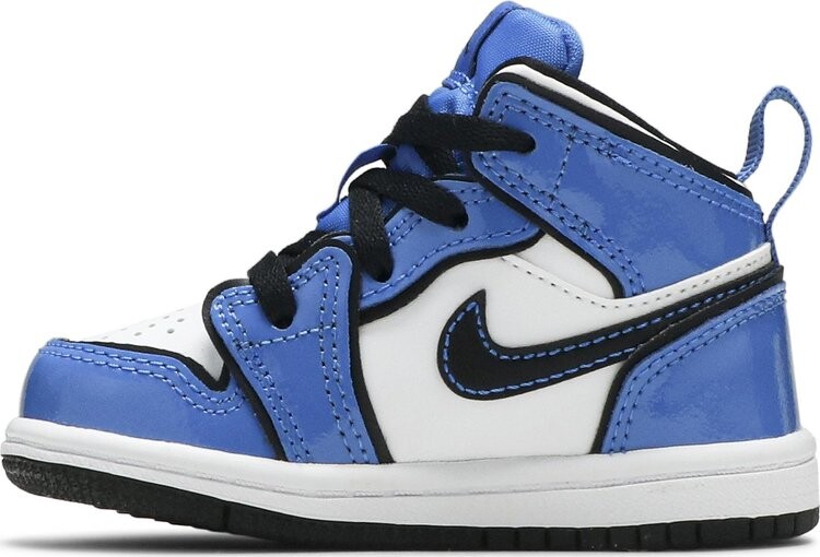 Кроссовки Air Jordan 1 Mid SE TD Signal Blue, синий — фото 3