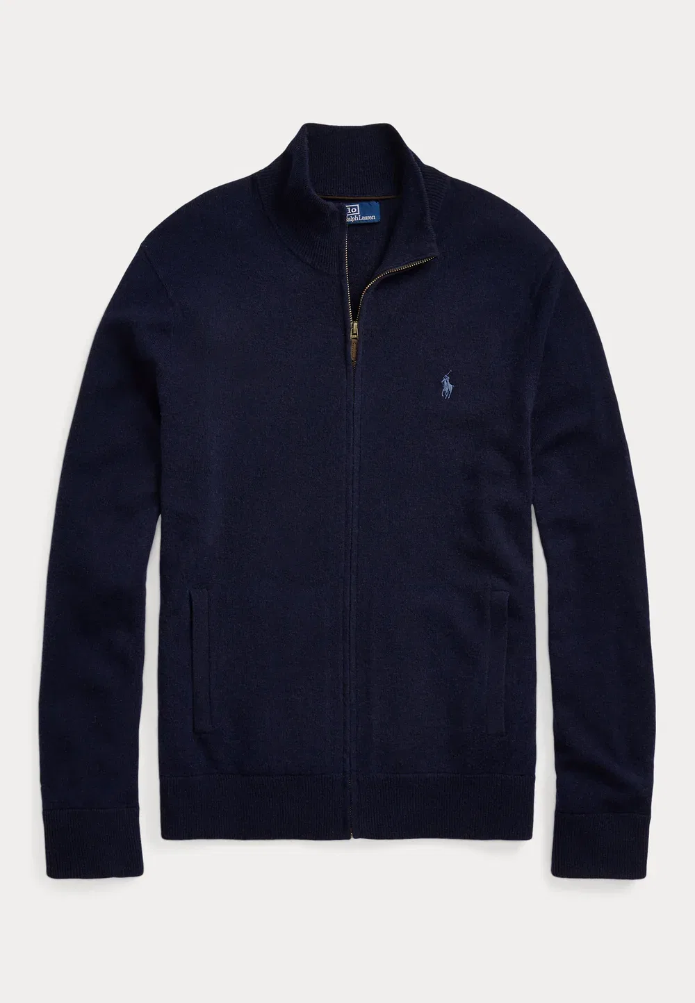 Шерстяной кардиган на молнии Polo Ralph Lauren, Hunter Navy — фото 4
