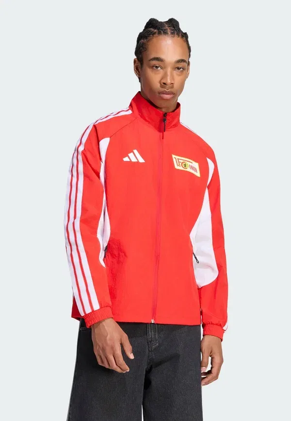 Спортивная куртка Adidas Performance, белый/ярко-красный