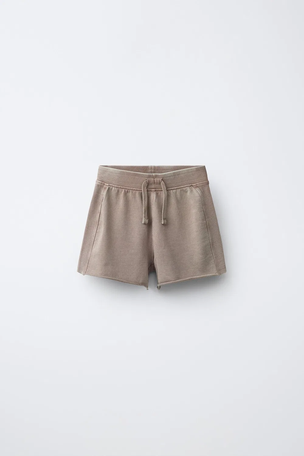 Спортивные шорты-бермуды с эффектом выцветания ZARA, Russet