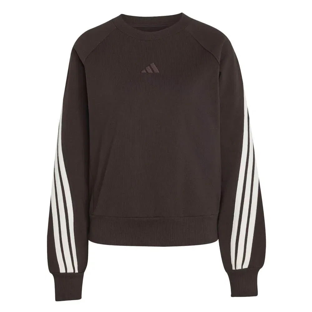 Женский свитшот свободного кроя Kit 3 Stripes Adidas, Brown — фото 3