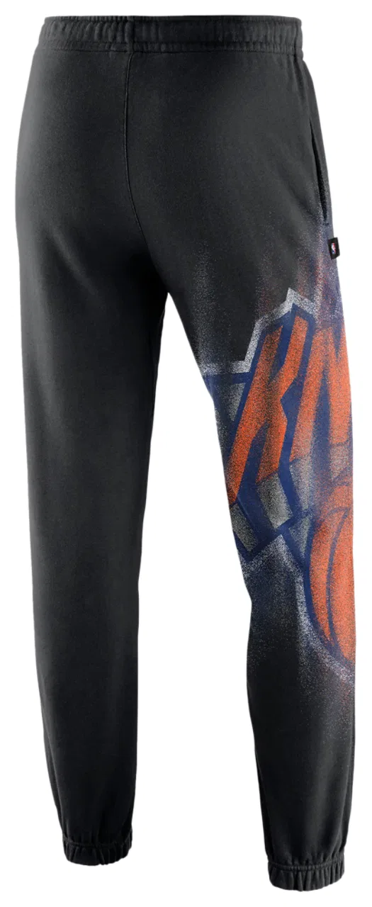 Мужские спортивные штаны из флиса Knicks Basketball Icon Nike, бело-черный — фото 2