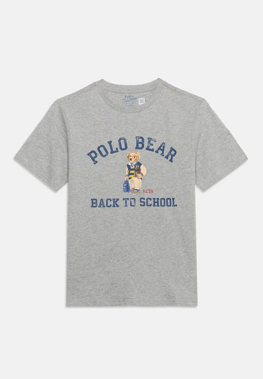 Футболка-Поло из хлопкового трикотажа с принтом "медведь" (размер 7-14 лет) Polo Ralph Lauren, Andover Heather — фото 3