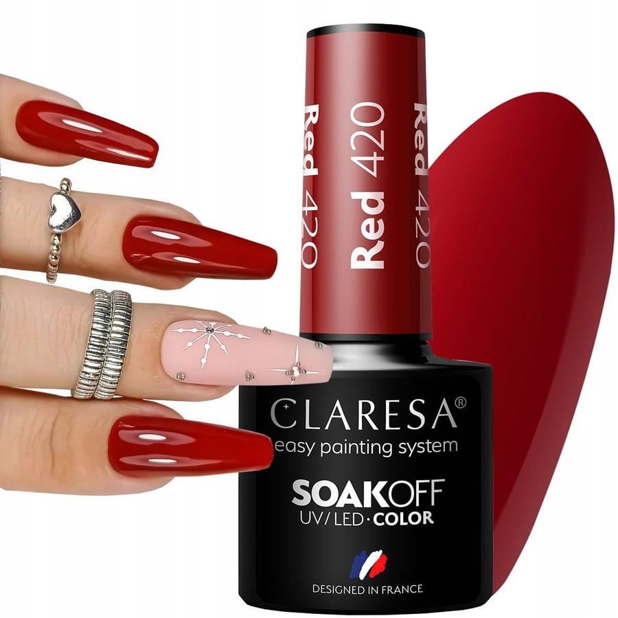 

Claresa Hybrid Nail Polish Hybrid Classic Red 420 Puderek