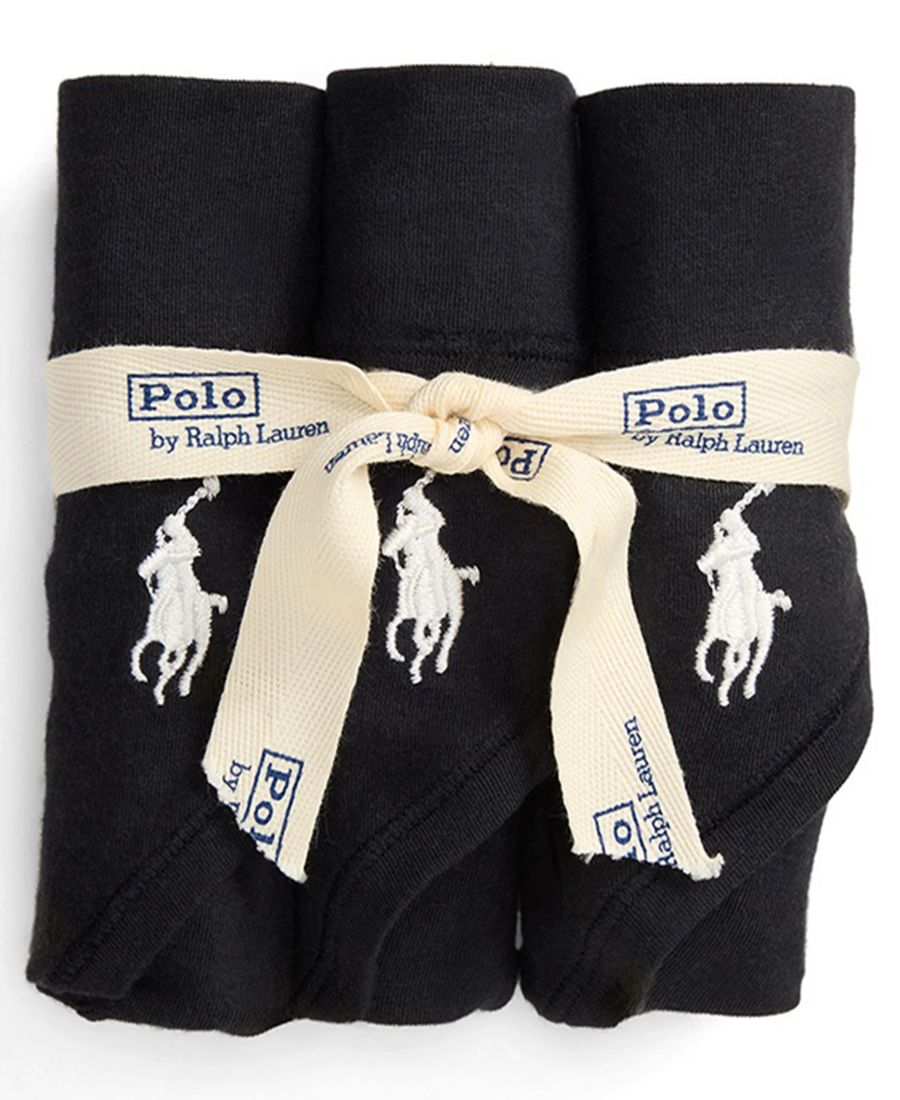 Женские трусики-стринги, комплект из 3 штук, 4P0710 Polo Ralph Lauren, Black — фото 4
