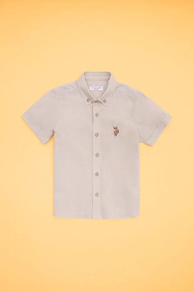 Детская рубашка с коротким рукавом Boys' stone short sleeve shirt U.S. Polo Assn., 902548
