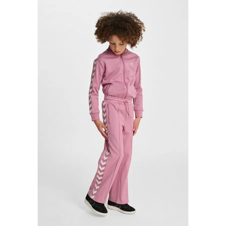 Детские спортивные штаны с широкими штанинами Jr Archive Wide Leg Poly, Hummel, Розовый — фото 3