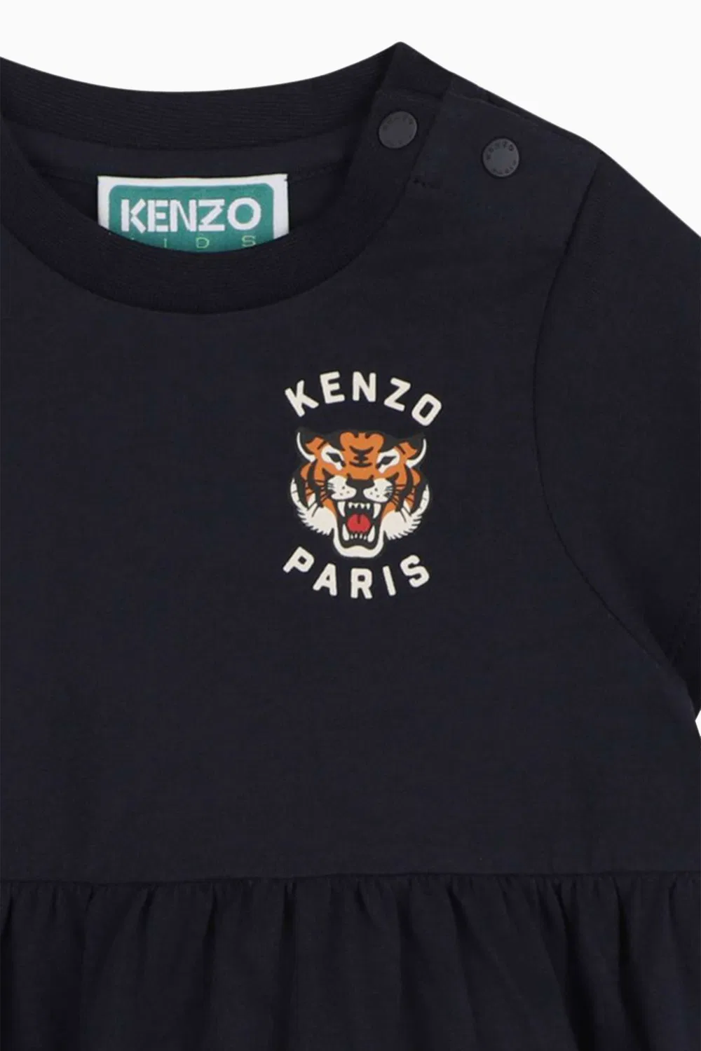 Платье с принтом тигра в джерси Tiger-print KENZO KIDS — фото 3